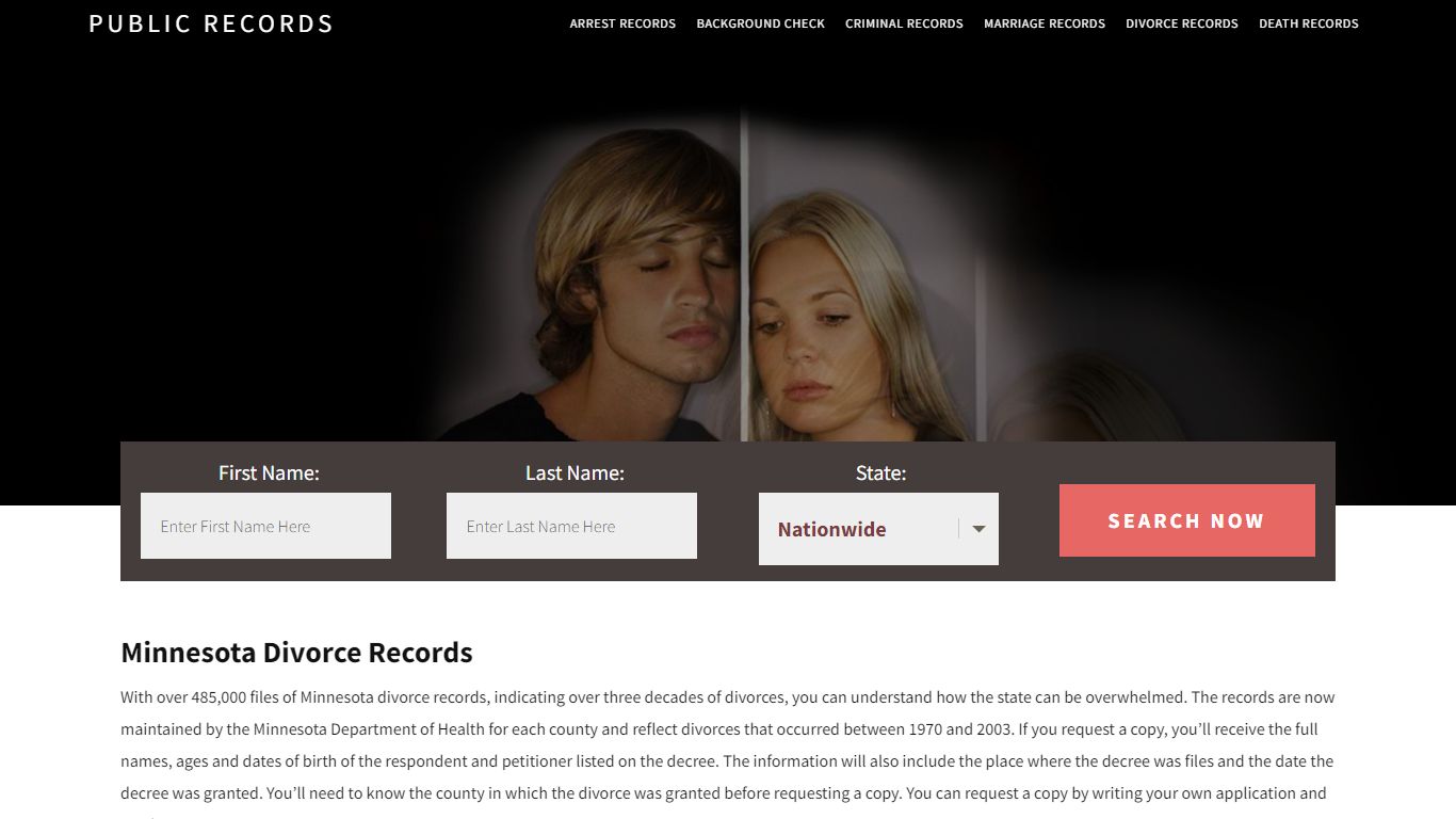 Minnesota Divorce Records | Enter Name and Search. 14Days Free