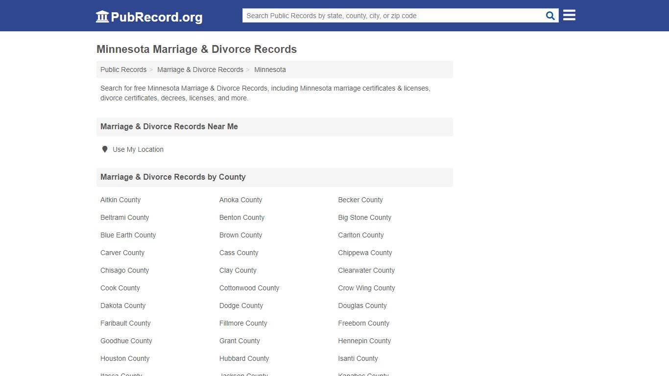 Free Minnesota Marriage & Divorce Records - pubrecord.org